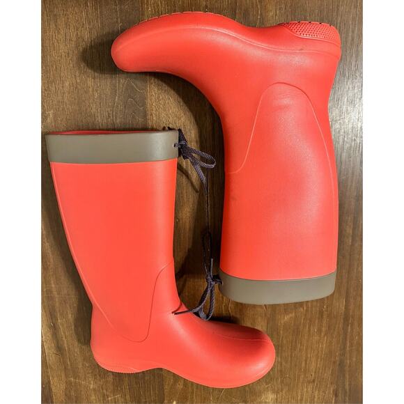 Crocs Freesail Rain Boot 203541-8C1 Flame Red Size W6 Relax Fit - Picture 7 of 10